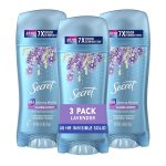 Secret Antiperspirant and Deodorant for Women, Original Clear Gel, Lavender Scent, 2.6 Oz, Pack of 6